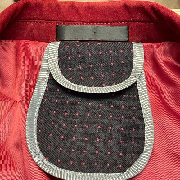 Vintage Y2K Velour Trim Retro Hipster Dinner Jacket 40 Slim Cocktail Blazer - Picture 15 of 16